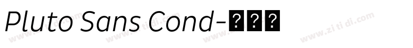 Pluto Sans Cond字体转换